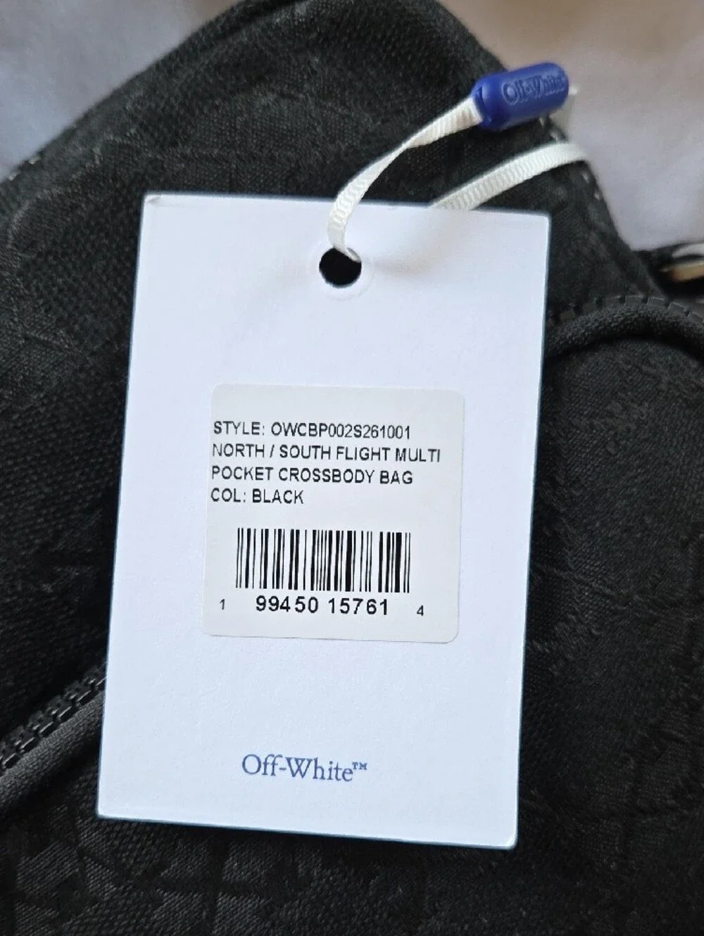 Off-White Zip tie Black Logo Messenger Bag